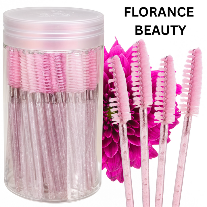 Florance Beauty™ 50PC Crystal Disposable Eyelash & Brow Brushes
