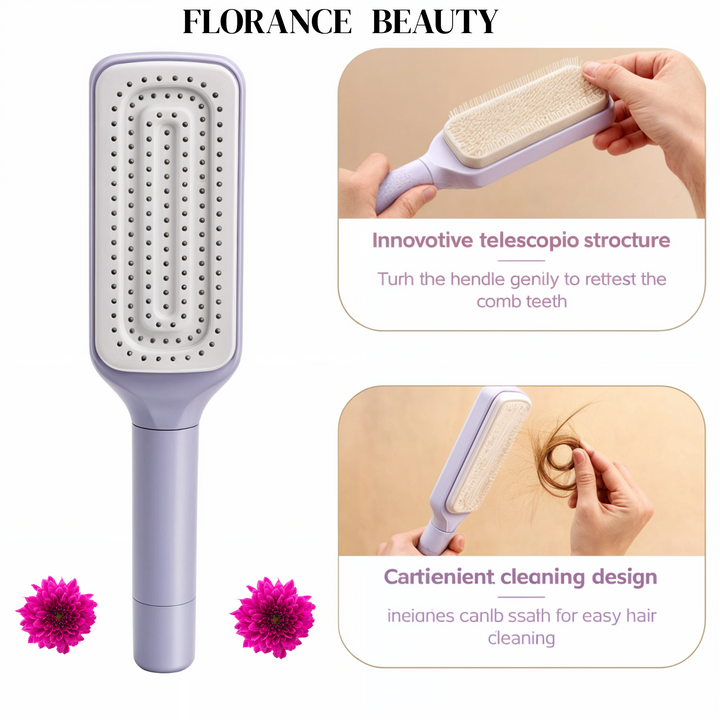 Florance Beauty™ Automatic Self-Cleaning Rotating Hairbrush
