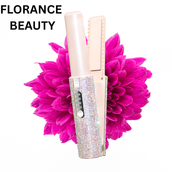 FLORANCE BEAUTY 2-IN-1 STRAIGHTENING BRUSH & FLAT IRON
