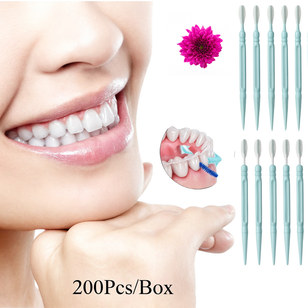 FLORANCE BEAUTY™ 200PC DISPOSABLE DOUBLE-HEADED INTERDENTAL BRUSHES
