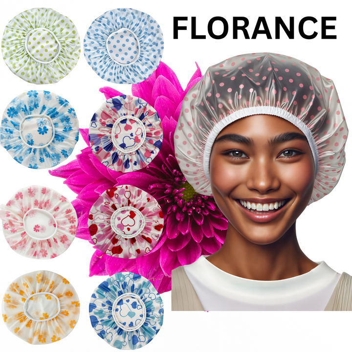 Florance Beauty™ Waterproof Shower Cap
