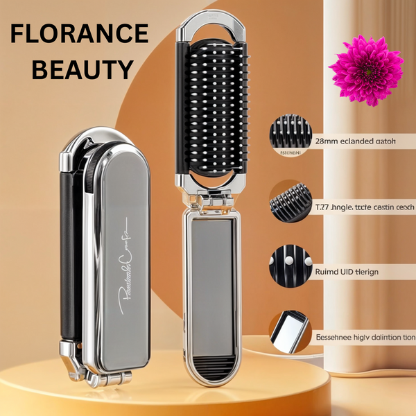 Florance Beauty™ Foldable Hair Brush & Mirror
