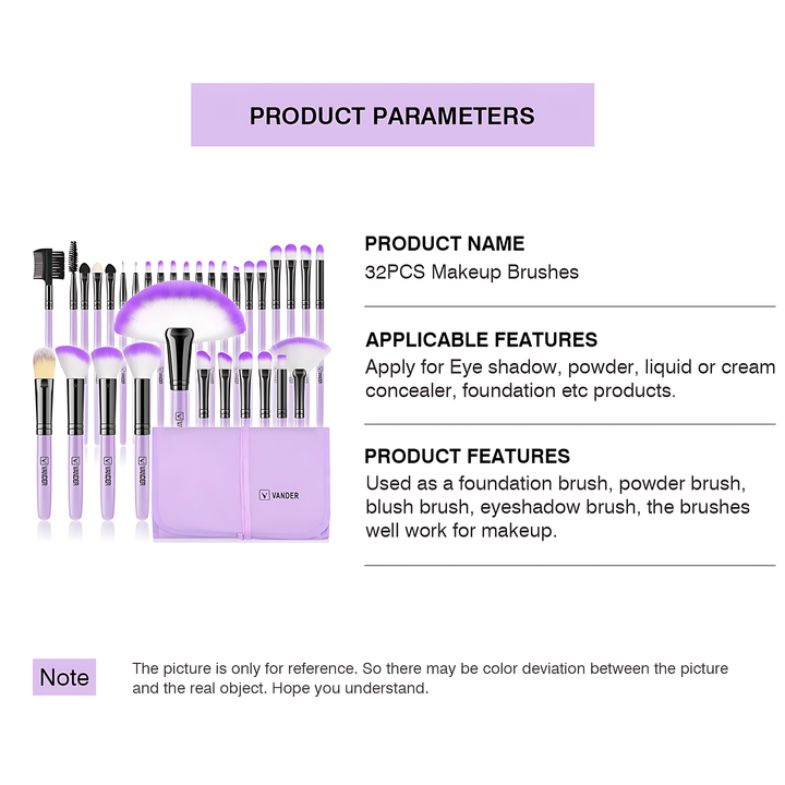 Florance Beauty™ 32-Piece Pro Makeup Brush Set

