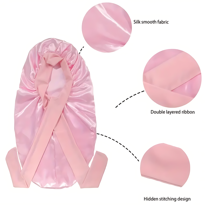 Florance Beauty™ Adjustable Satin Sleep Bonnet
