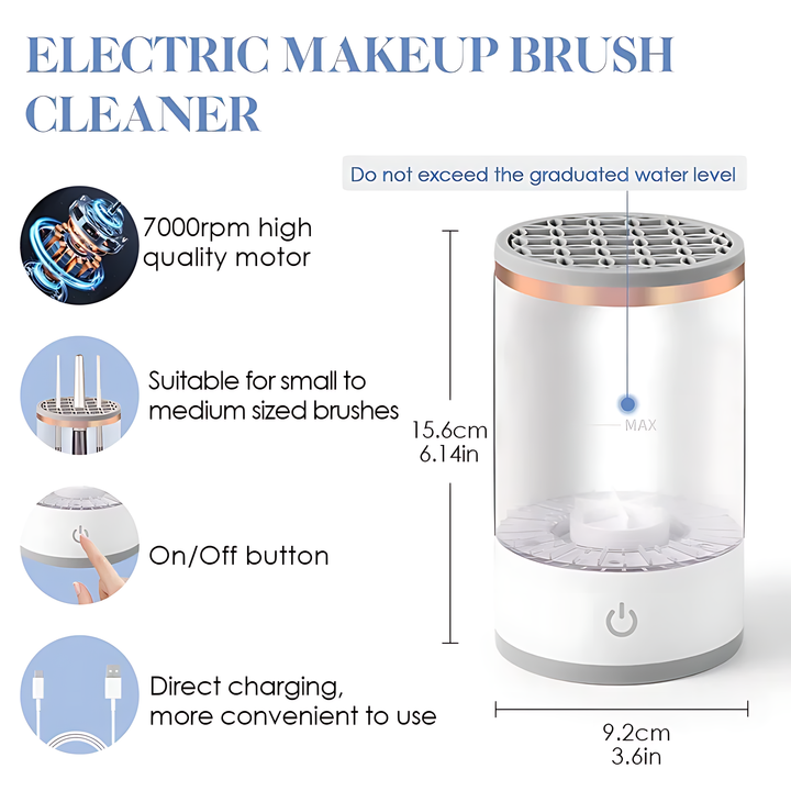 Florance Beauty™ 3-in-1 USB Electric Makeup Brush Cleaner
