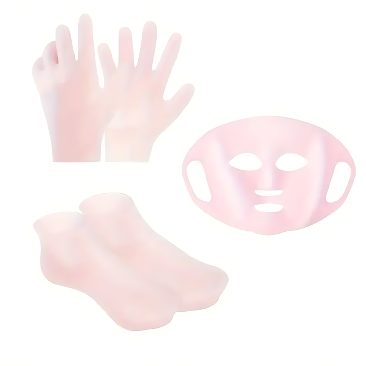 Florance Beauty™ 2-Pack Silicone Moisturizing Foot Socks & Facial Mask
