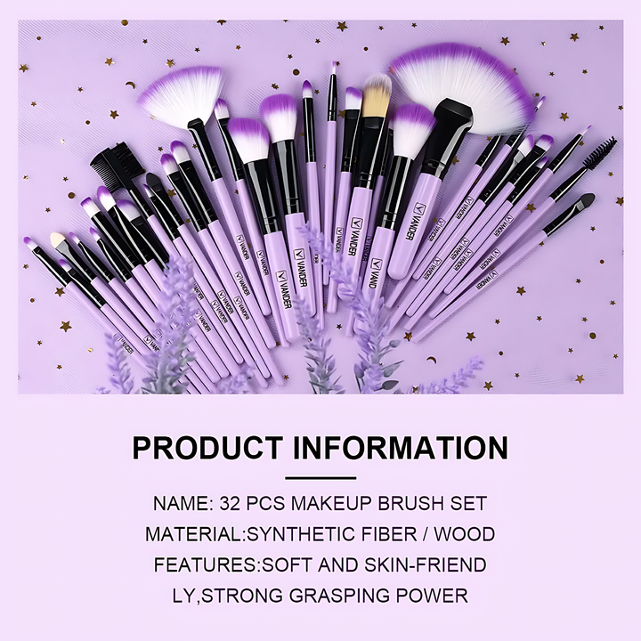 Florance Beauty™ 32-Piece Pro Makeup Brush Set
