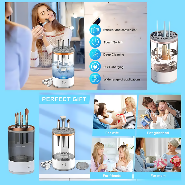 Florance Beauty™ 3-in-1 USB Electric Makeup Brush Cleaner
