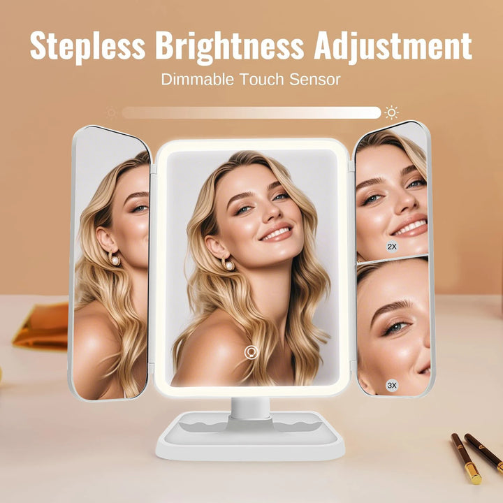 FLORANCE BEAUTY™ LED TRIFOLD MAKEUP MIRROR
