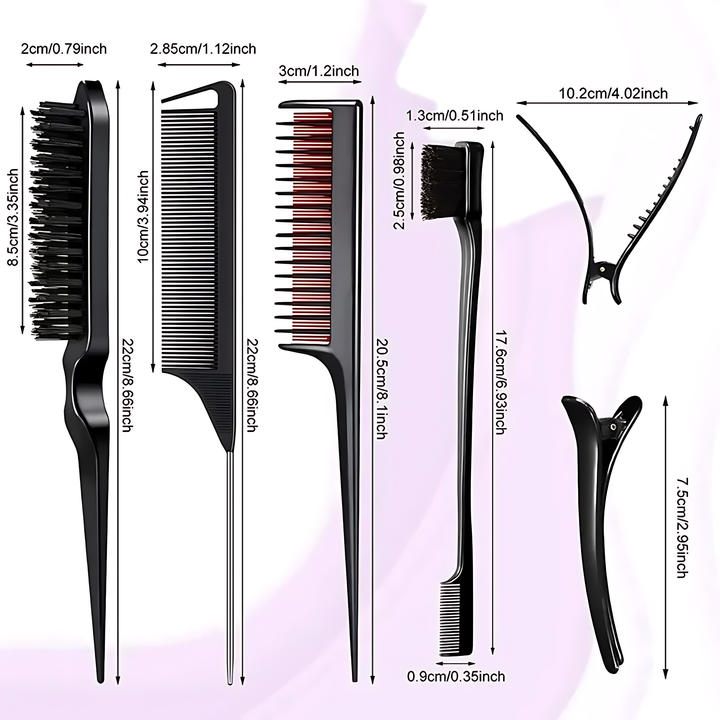 Florance Beauty™ 9PCS Hair Styling Comb Set
