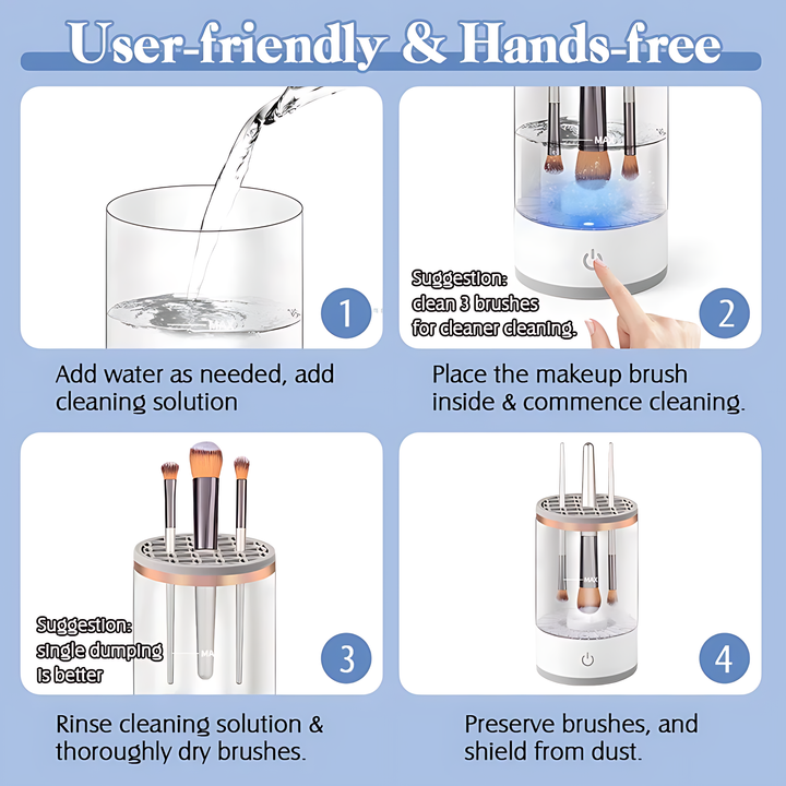 Florance Beauty™ 3-in-1 USB Electric Makeup Brush Cleaner
