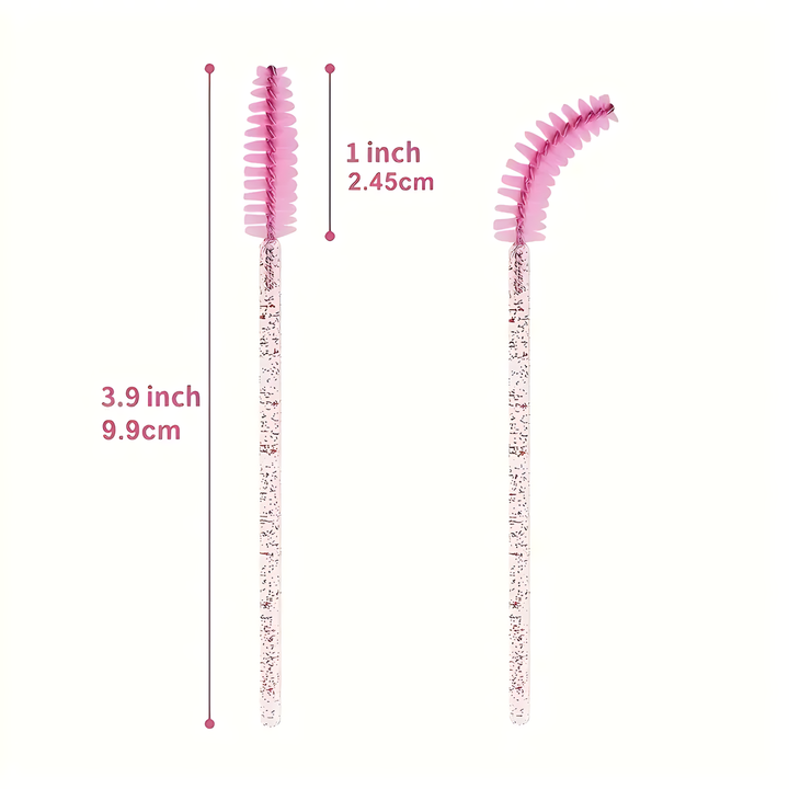 Florance Beauty™ 50PC Crystal Disposable Eyelash & Brow Brushes
