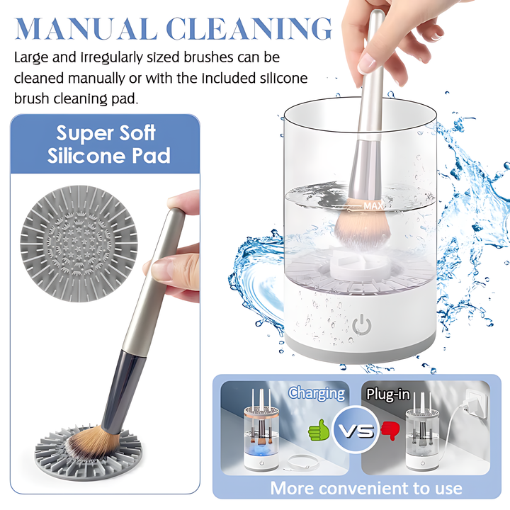 Florance Beauty™ 3-in-1 USB Electric Makeup Brush Cleaner
