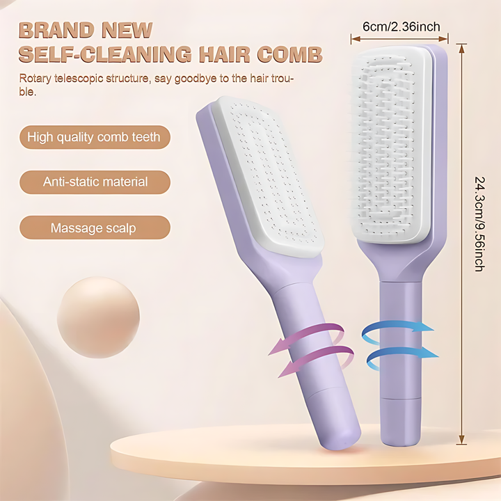 Florance Beauty™ Automatic Self-Cleaning Rotating Hairbrush
