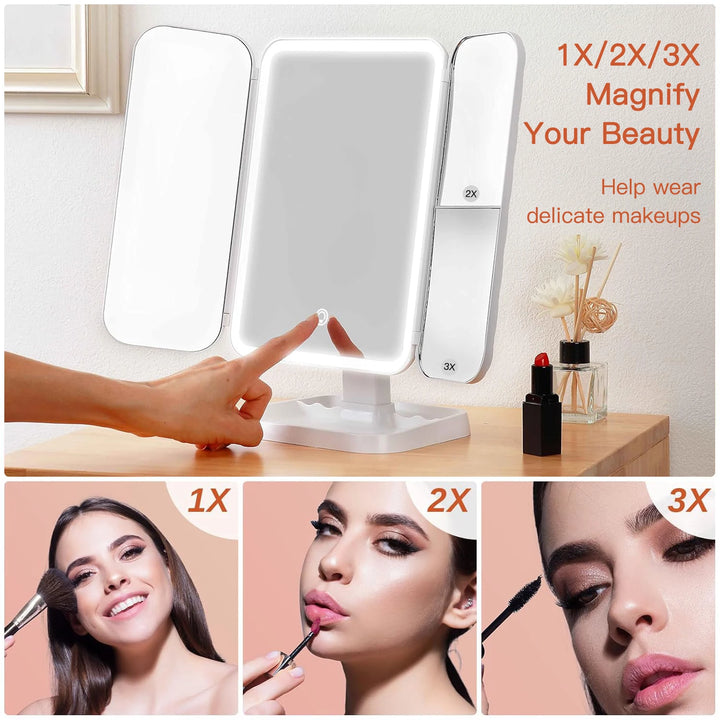 FLORANCE BEAUTY™ LED TRIFOLD MAKEUP MIRROR
