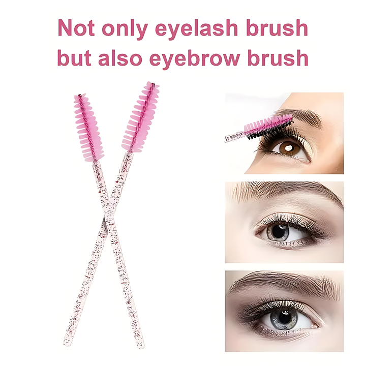 Florance Beauty™ 50PC Crystal Disposable Eyelash & Brow Brushes
