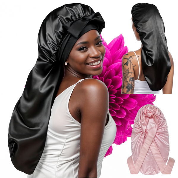 Florance Beauty™ Adjustable Satin Sleep Bonnet

